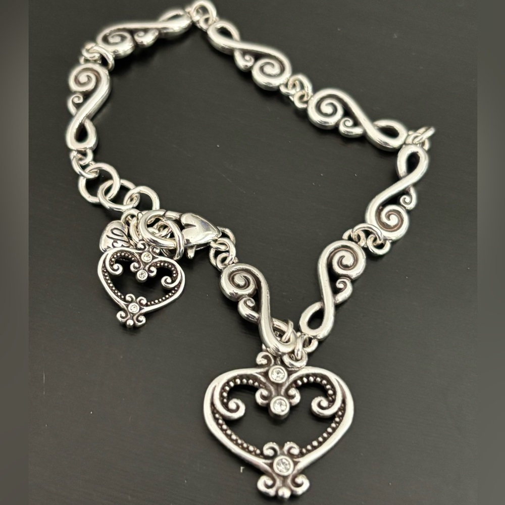 Brighton Palazzo Heart silver charm bracelet
